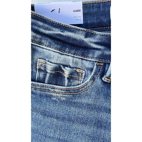 Vervet By Flying Monkey Amber Mid-Rise Skinny Jeans for Women - Size 26 - Picture 8 of 16